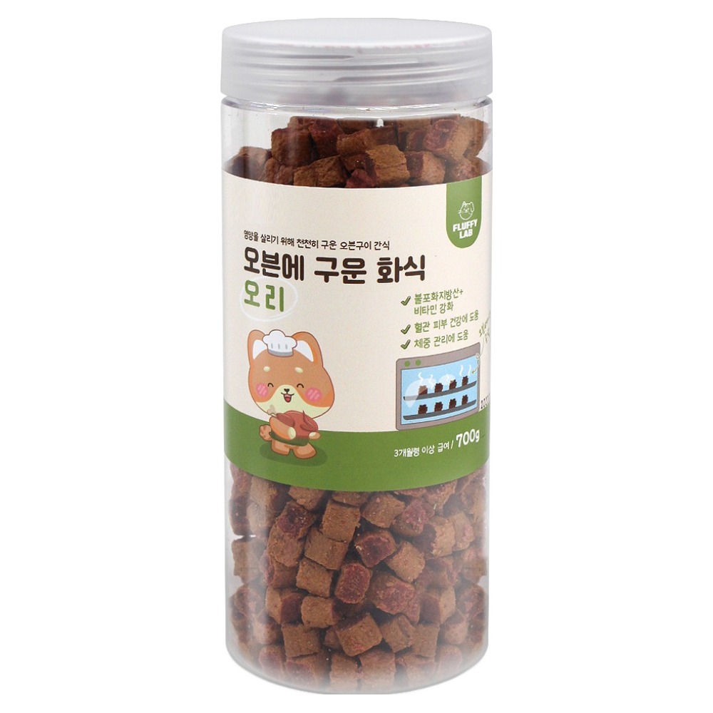 플러피랩 강아지 오븐에 구운 화식 간식, 1개, 700g, 오리고기 14,010원