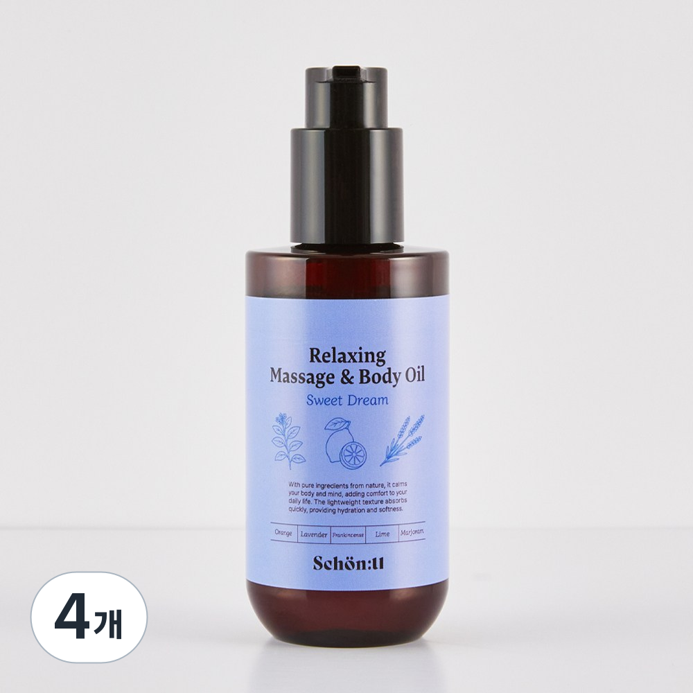 호호바 아로마 마사지 천연 바디 릴렉싱 끈적임없는 멀티 오일 라벤더 오렌지 프랑킨센스 라임 마조람향 숙면 잠잘오는향 스위트드림, 200ml, 4개 71,260원