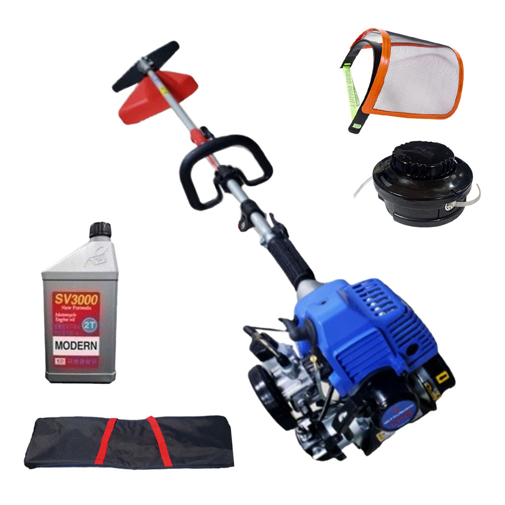 신모델 고급형 미쓰비시 메이키 부탄 가스 견착식 예초기 TL231 LPG 작업대 미쯔비시 벌초기 2행정 엔진오일 줄날 안면보호구 포함, 1개 339,600원