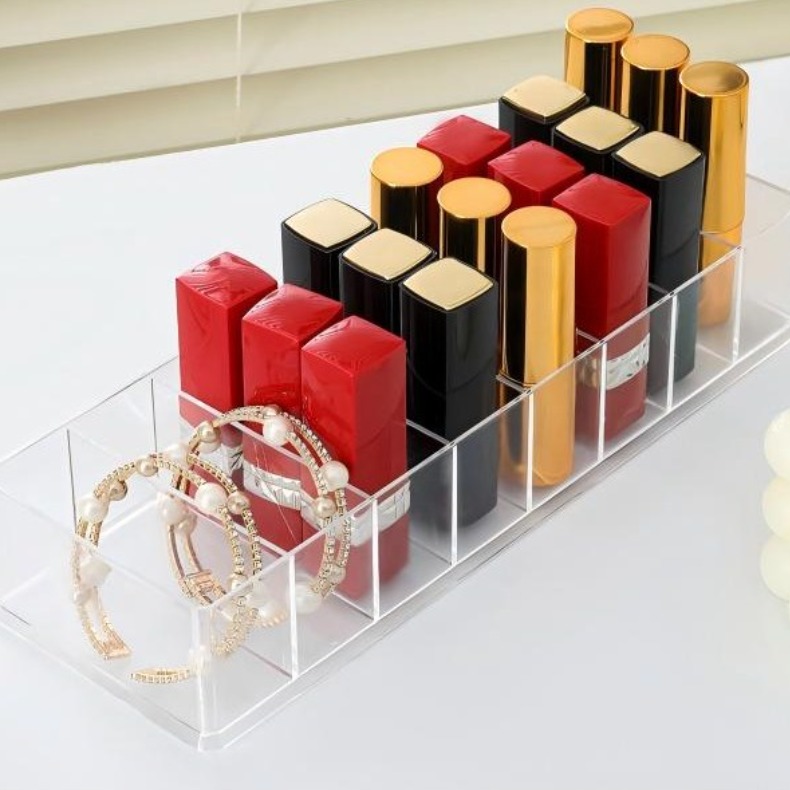 아크릴 수납함 책상 다기능 립스틱 새도우 정리함 8칸, 2개, 투명색 8,090원