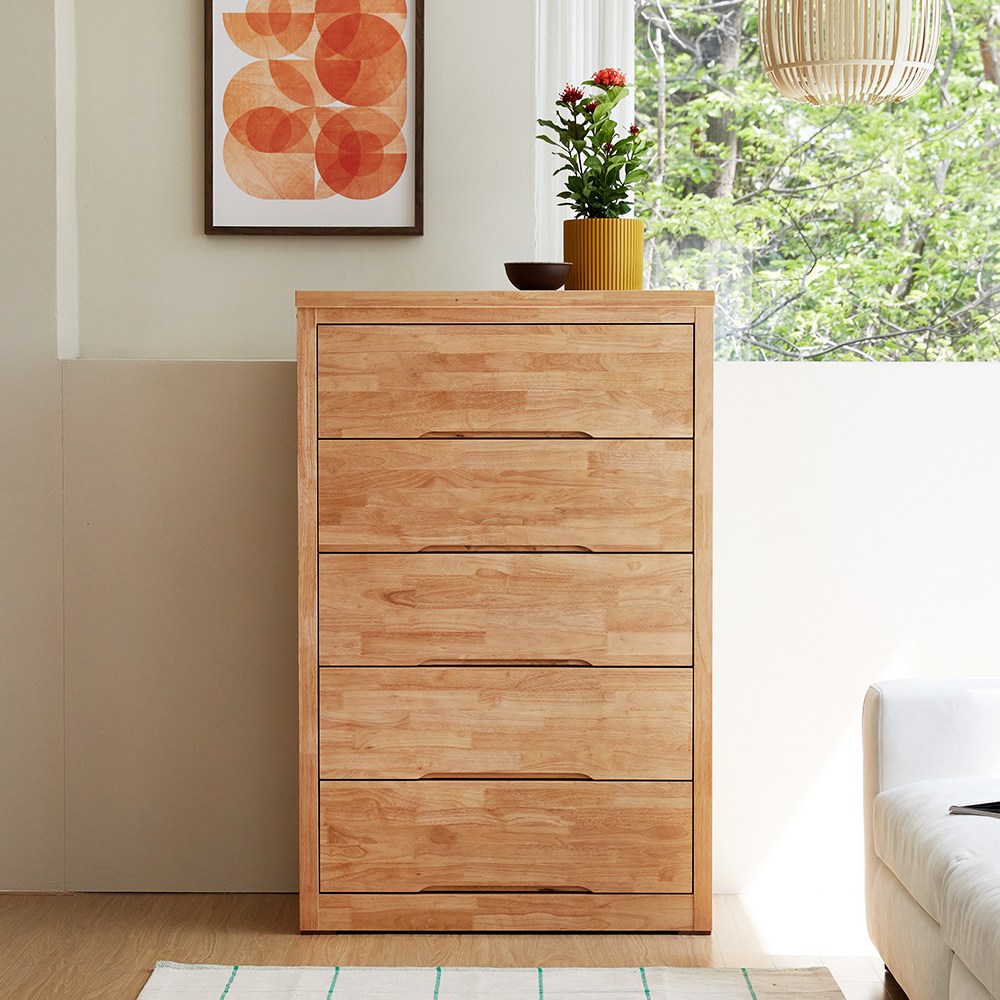 아르볼가구 고드 900 5단 원목 서랍장 수납장 네추럴 217,700원