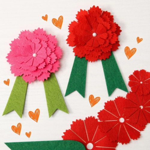 펠트 카네이션 브로치 만들기 1,000원