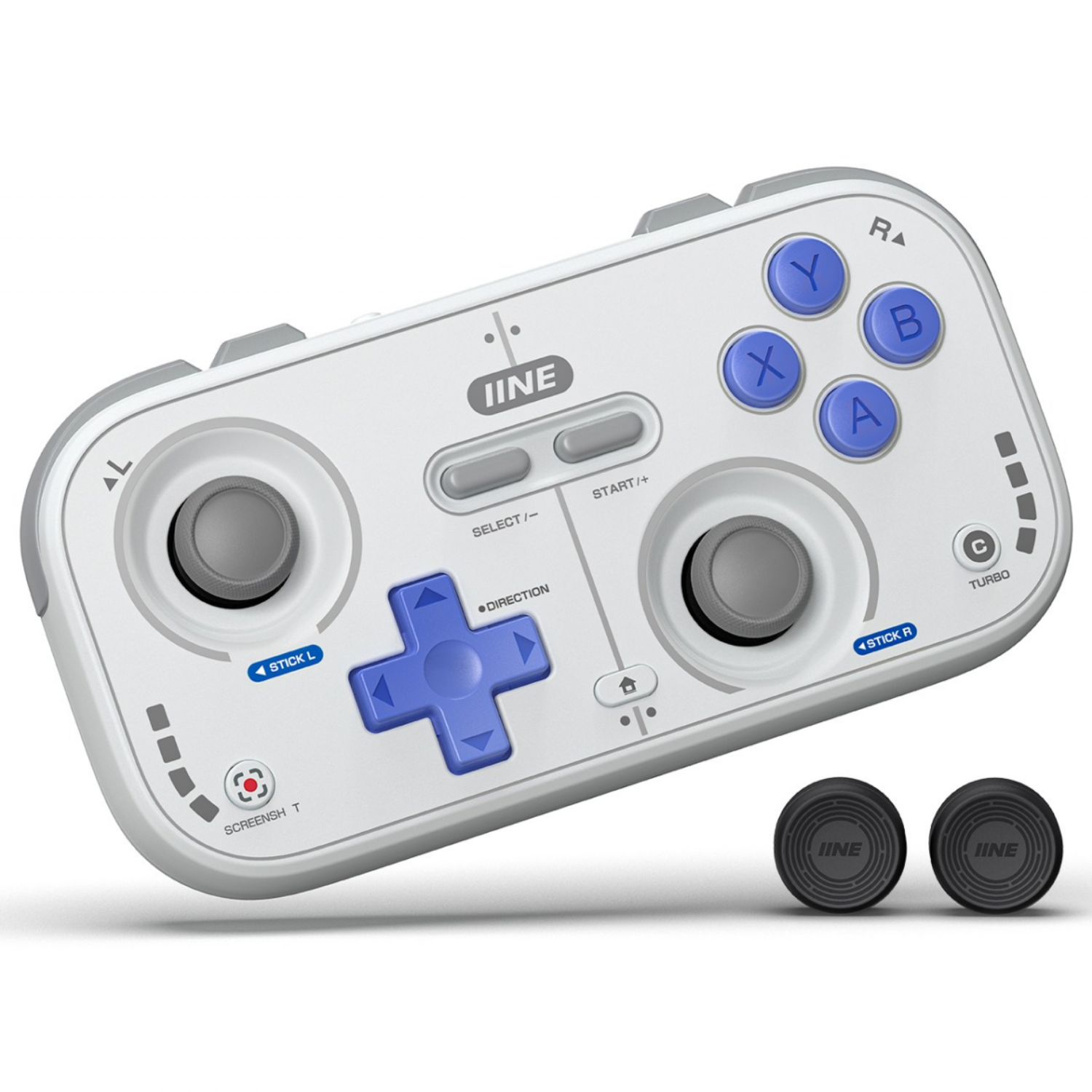 이이네 레트로 포켓 게임 컨트롤러 닌텐도 스위치 컨트롤러 홀 센서 조이스틱 Switch/PC/iOS/Android/차량 호환 게임 패드, 그레이+블루, 1개, L1031 36,000원