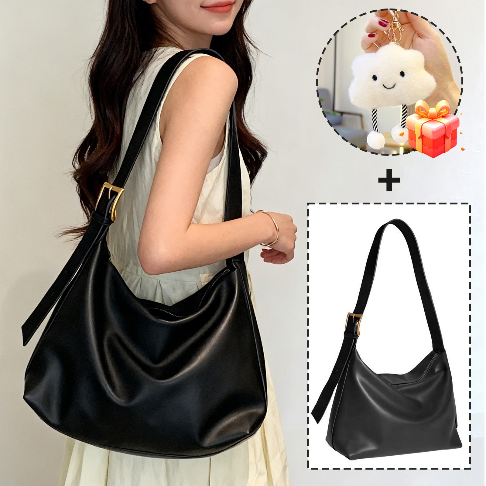 VELNIO 여성 대용량 보부상 크로스백 숄더백 토트백 데일리 가방 끈조절 수납력 21,900원