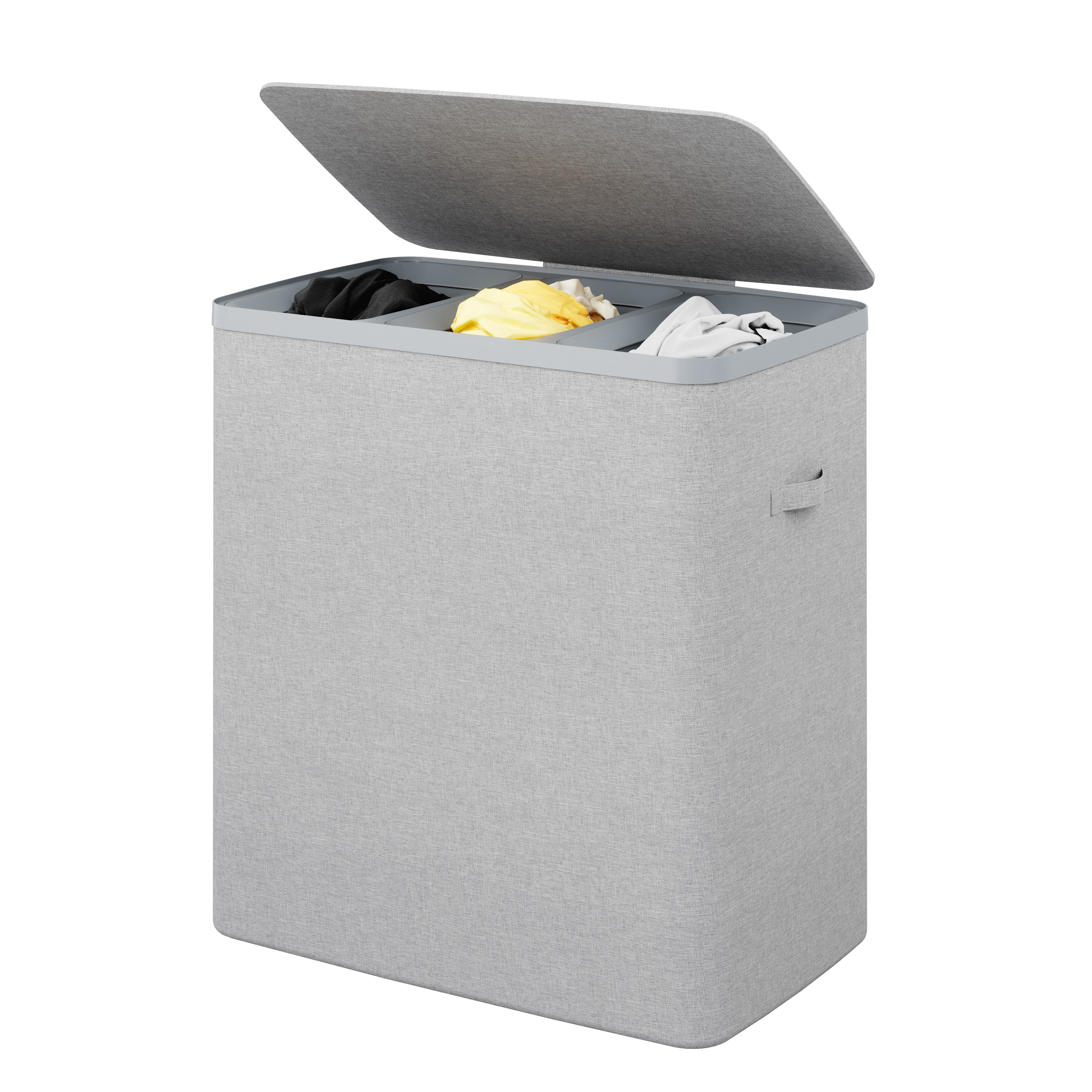 모아람 빨래 세탁 바구니 3단 120L 트리오 런드리바스켓 Trio Laundry Basket, 라이트그레이 89,900원