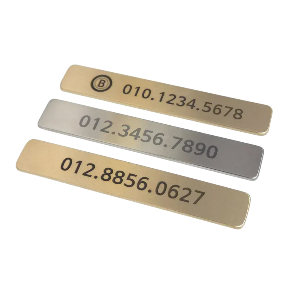 금속 자동차 주차번호판 무료 각인 황동 골드 전화번호판 7,800원