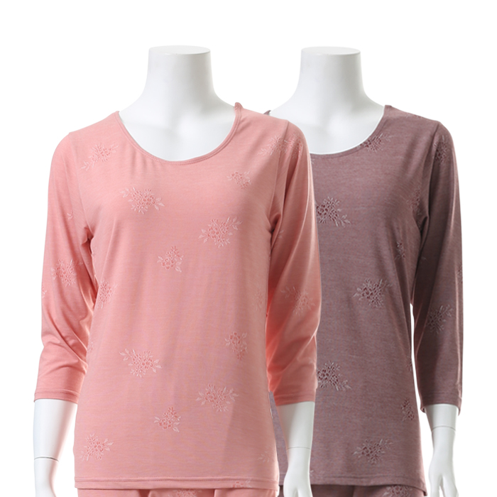 캐리루시 7부 모달 자가드상의(2P) 24,900원