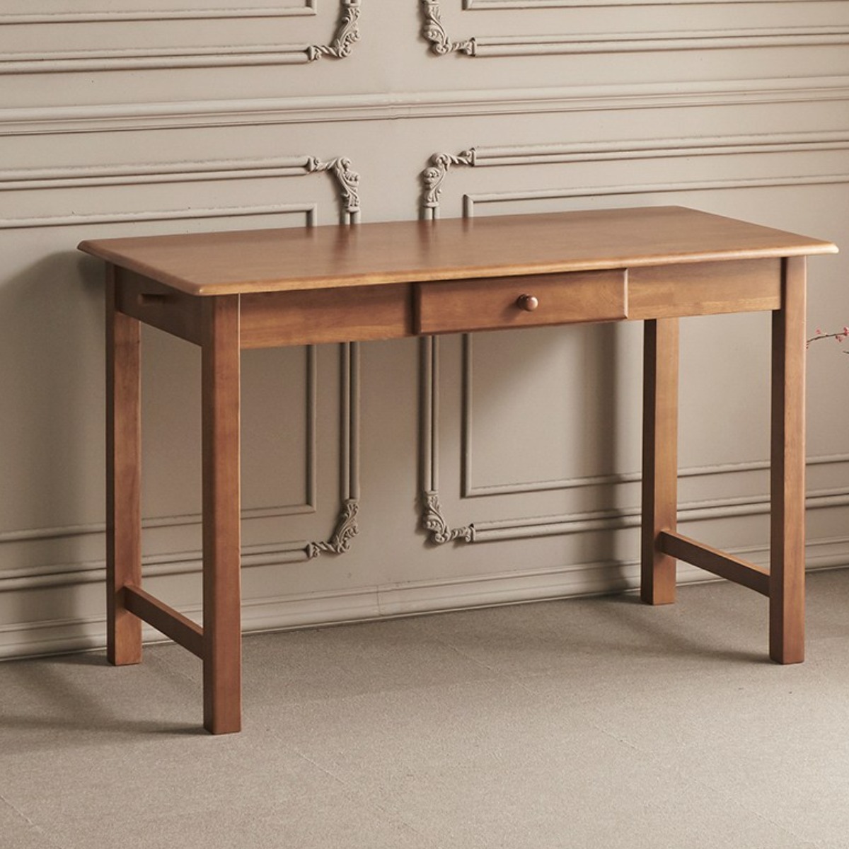 라로퍼니처 몬타 고무나무 원목 컴퓨터 책상 1200 1500 1800 2인 3인 학생 서재 데스크, 월넛 134,000원