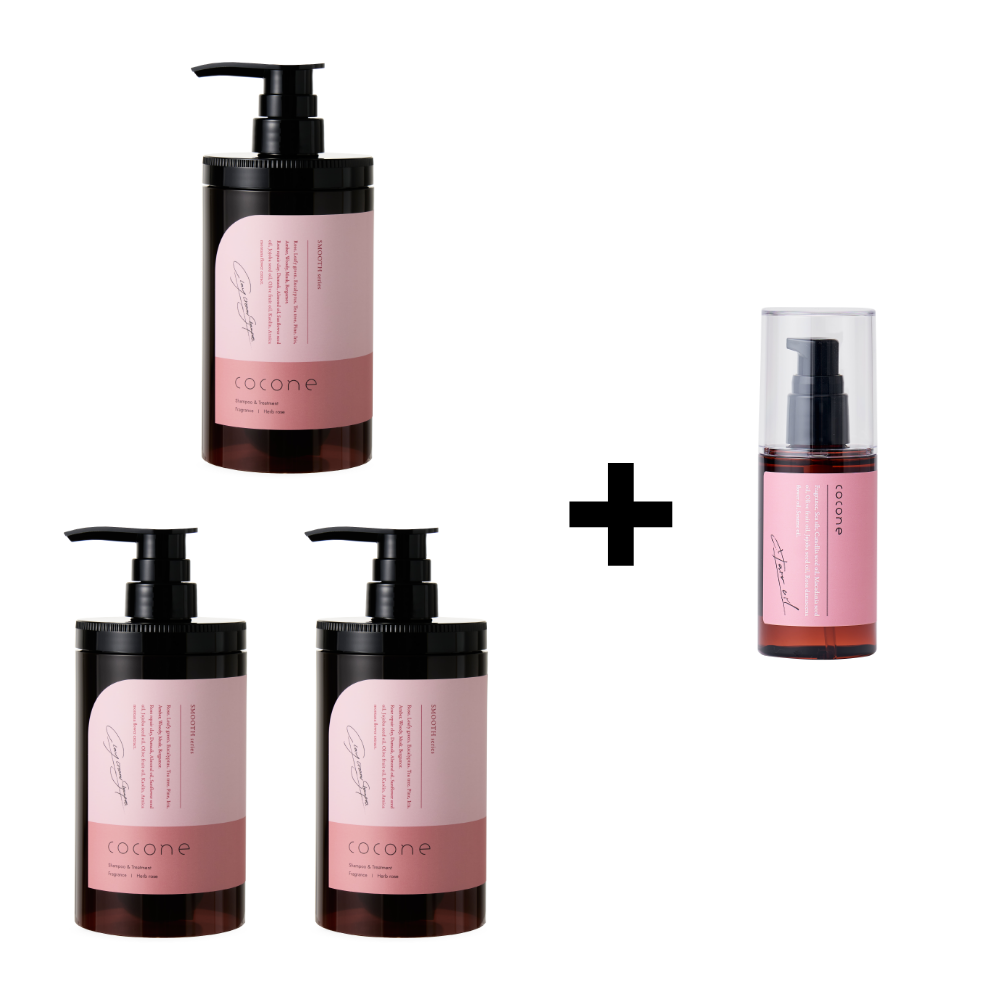 거품없이 사용하는 신세계 올인원 샴푸 cocone 코코네 클레이 크림 샴푸 3병 헤어 에센스 오일 1병 증정! (로즈허브 향) 105,000원