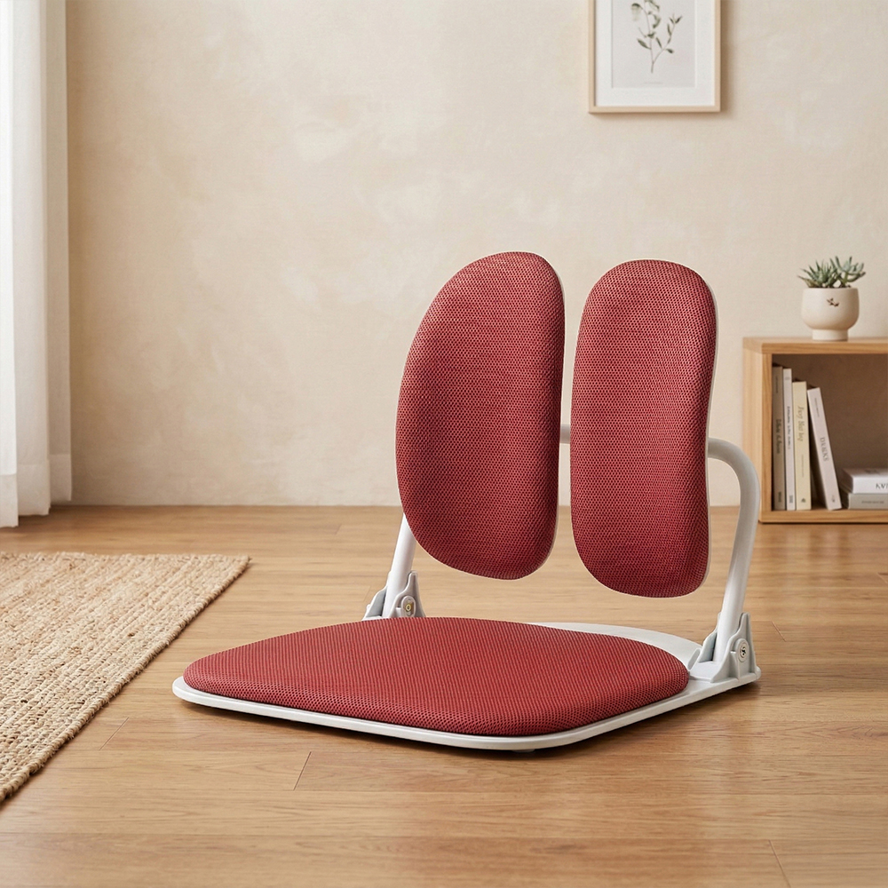 듀오백 폴딩형 패브릭 좌식의자 온돌 D-922, 레드, 1개 74,000원