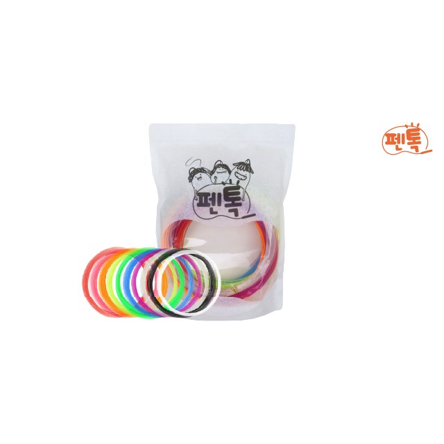 [펜톡] 3D펜 고온용 PLA 필라멘트 패키지 10m10색 1.75mm 13,200원