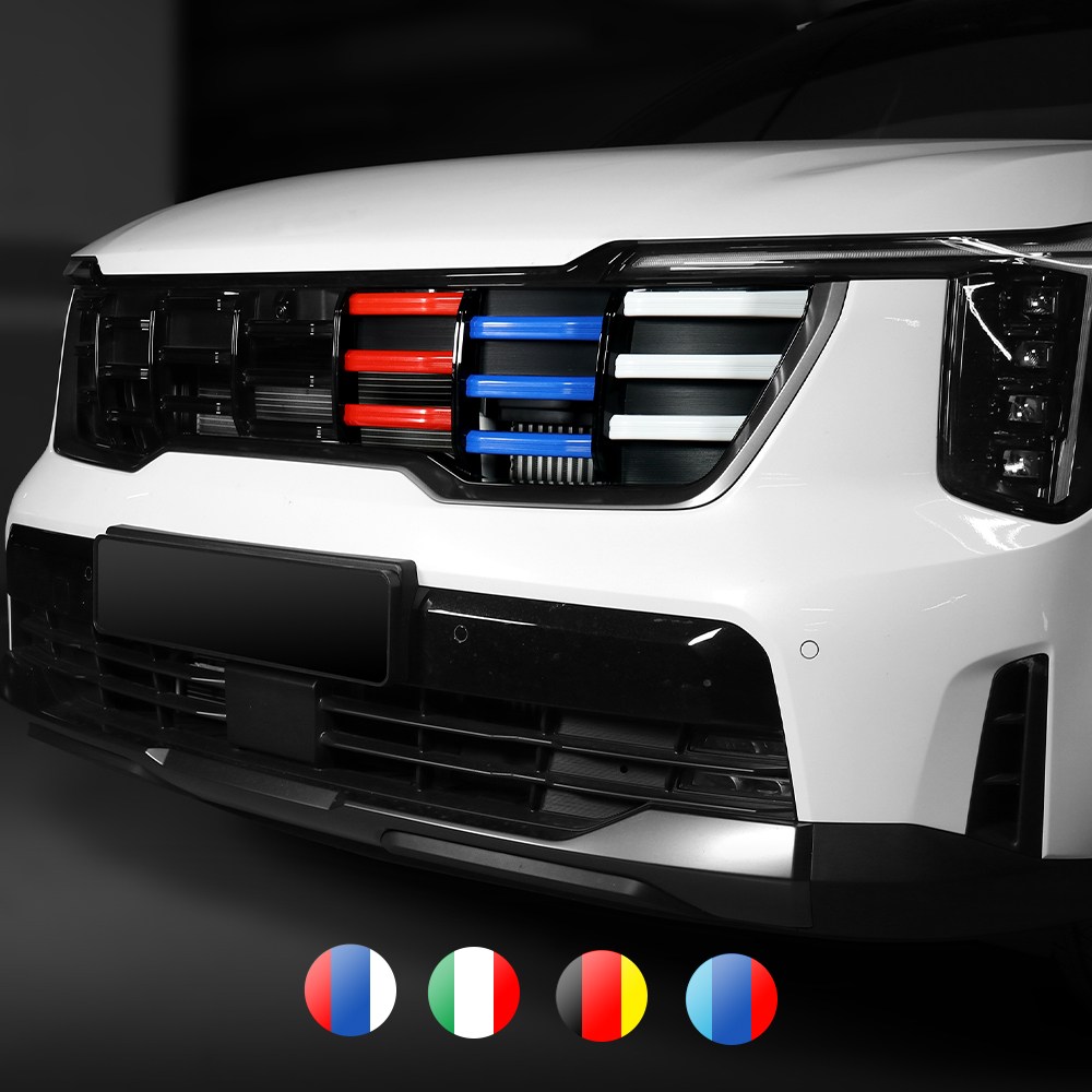 유투카 호환 쏘렌토 MQ4 페이스리프트 튜닝 용품 그릴 커버 차량 외부 포인트 국기 몰딩 25,300원