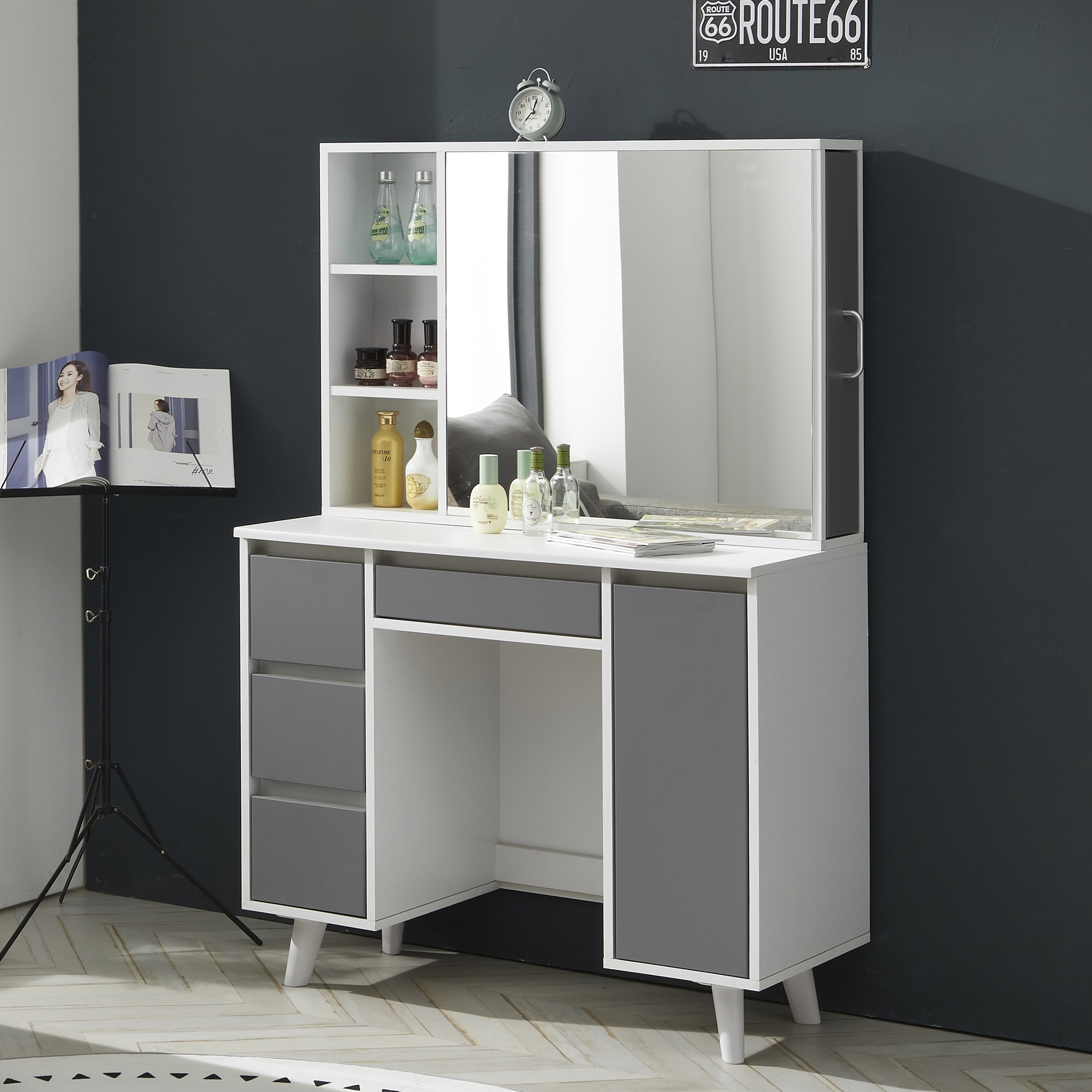 신영원목 은하수A 화장대 방문설치, 화이트그레이 248,000원