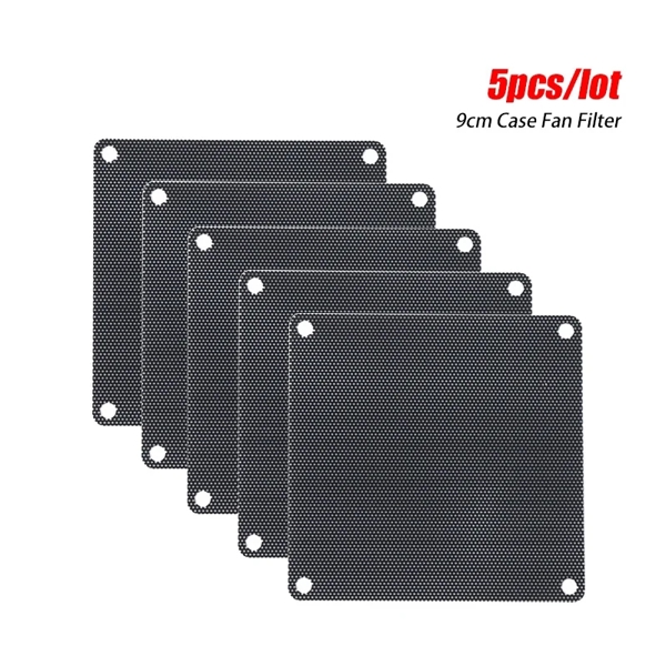 5PCS 80mm 90mm 120mm 140mm Cuttable 검정색 PVC PC 팬 먼지 필터 방진 케이스 컴퓨터 메쉬 냉각 초 미세 방진 커버 10,470원