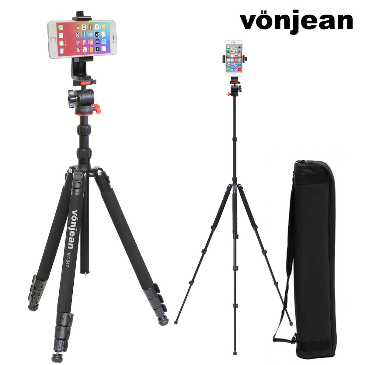 VT-347TH 키큰 트래블러 스마트폰 카메라 삼각대 (최대높이 180cm) 72,800원