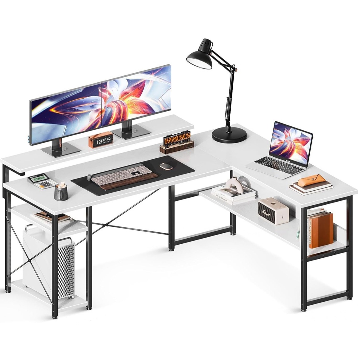 AODK 모니터 받침대 포함 수납형 ㄱ자 코너  책상 142,200원