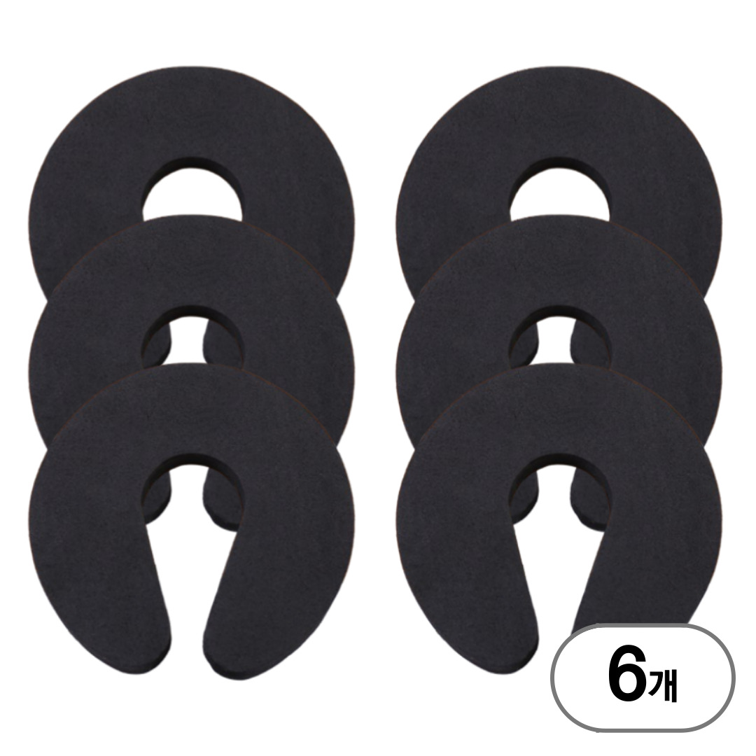 아트위브 문 닫힘 방지 심플 도어쿠션 도어스토퍼 손끼임 스펀지, 6개, 블랙 7,900원