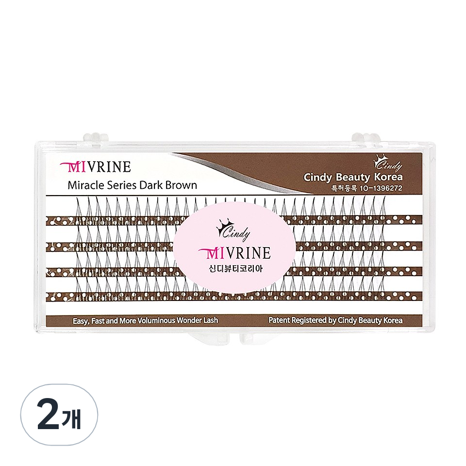 [미브린] 진갈색 M3 미라클시리즈 세가닥 단품 특허받은 원조 A형 부분 인조 가닥 셀프 속눈썹연장 19,850원