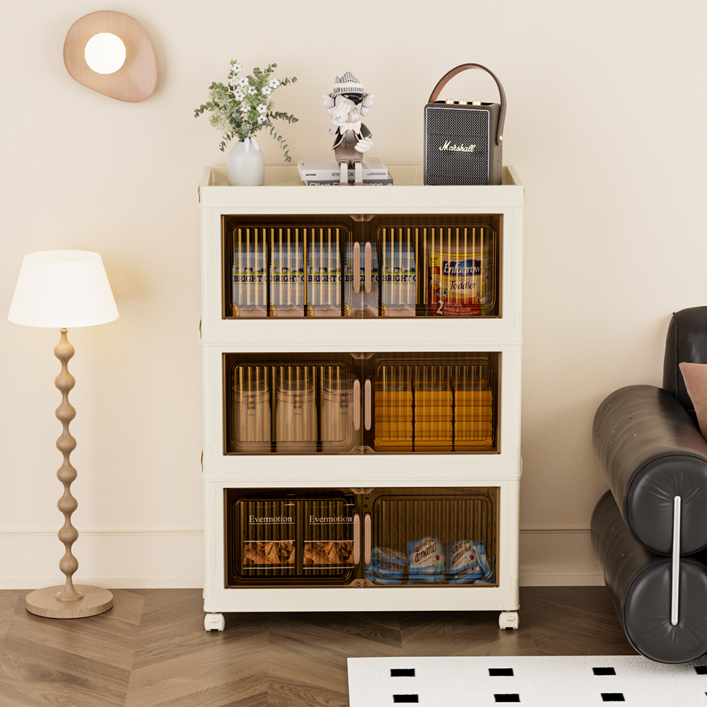 수납장 리빙박스 수납 대용량 가정용 다용도 이동식 폴딩 수납 정리함 대용량 리빙박스, 4단 38,900원