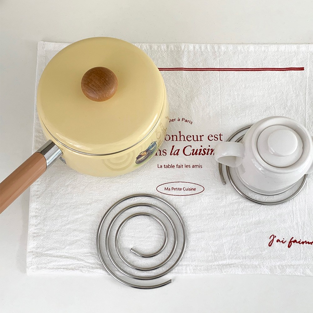 오그레 빙글 스테인레스 냄비 받침대, 1개, 실버 15,000원