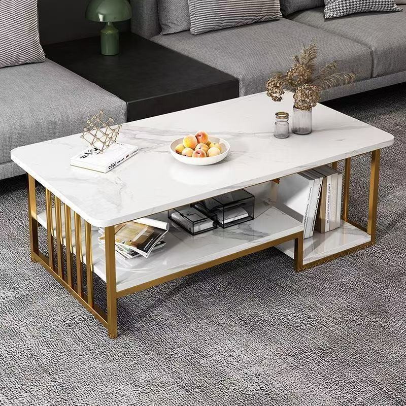 YAPOGI 심플 모던 가정용 대리석 무늬 2단 거실 티테이블 거실 테이블 72,900원