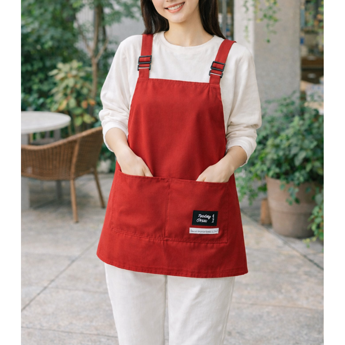 슈가야 심플포켓 베이직 생활방수 앞치마 롱&숏 h형앞치마, 1개, 숏레드 8,900원