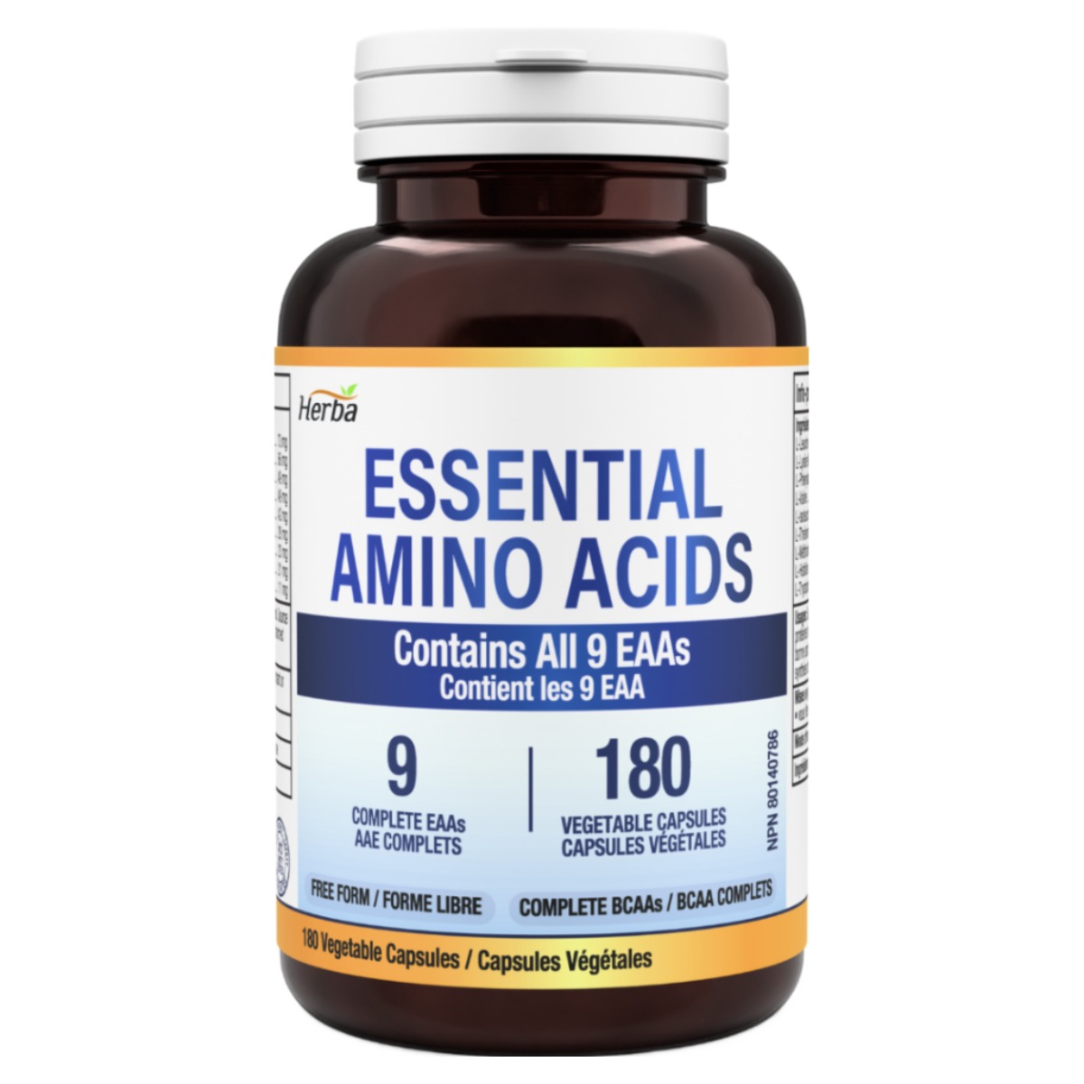 필수 아미노산 9종 180베지캡슐 EAA BCAA 단백질 허바 캐나다, 1개, 180정 39,800원