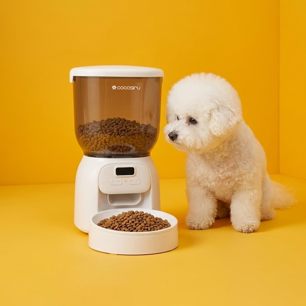 코코시루 반려동물 자동급식기 4L 강아지 고양이 펫 스케쥴 급식기, 화이트, 1개 49,000원