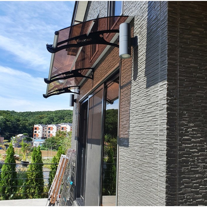 캐노픽스 800x2400 제작 렉산 차양 현관 캐노피 지붕 테라스 차양막 방수 처마 창문 비가림막 베란다 셀프 어닝 상가 고정어닝 테라스 가림막 폴리카보네이트 비가림 지붕 비막이 277,400원