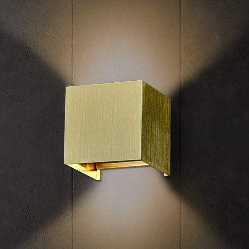 데이온 LED 8W 모던사각 벽등 (링벽등) 빛각도 조절 전구색 1개입, 골드 23,400원