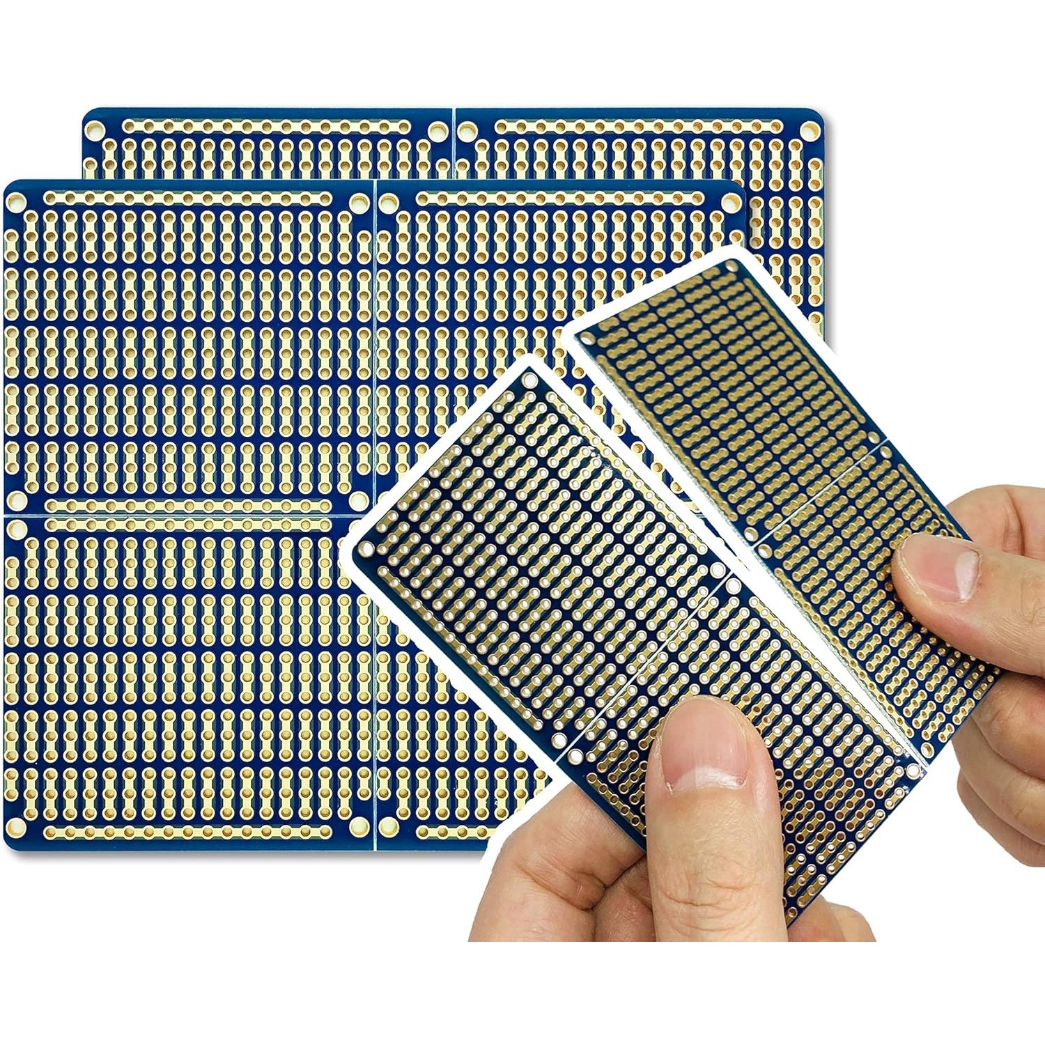 PCB보드 스냅보드 편리한 사이즈변형 만능 회로기판, 납유해 성분 없는 금도금 표면처리, 97 x 90 mm 9,900원