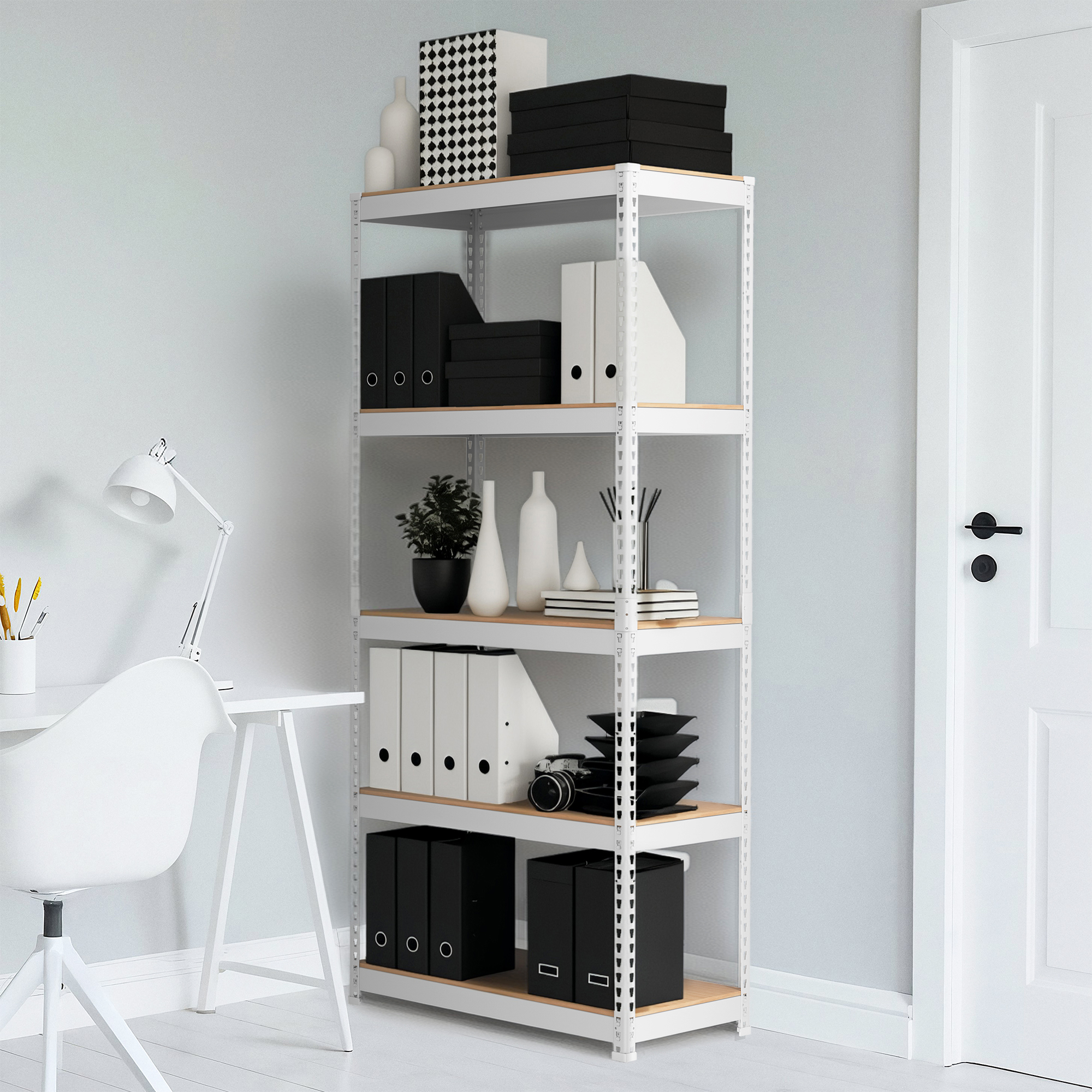 스피드랙 라이트 철제선반 조립식 앵글선반, 화이트, 5단 84,080원