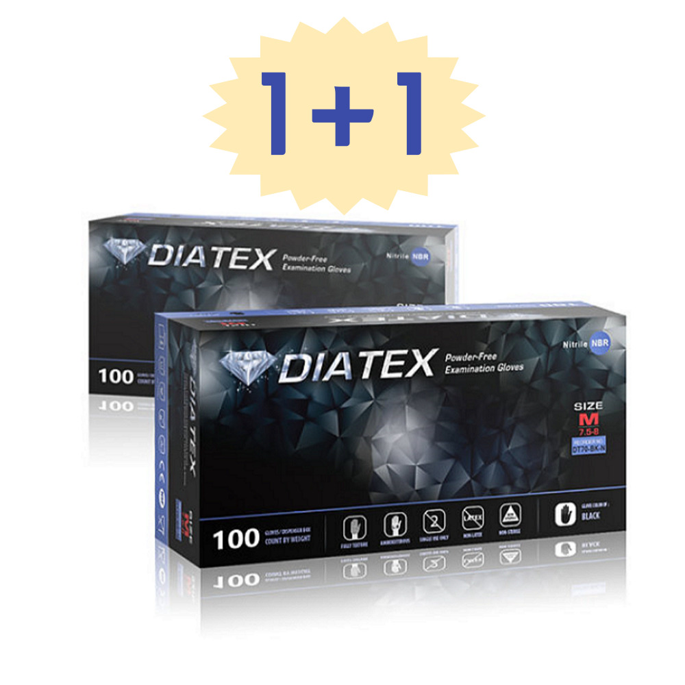 프리미엄 블랙 니트릴장갑100매 1+1 200매 식품인증 요리 주방 정비 미용실 두꺼운 질긴 미끄럼방지 다이아텍스 25,300원