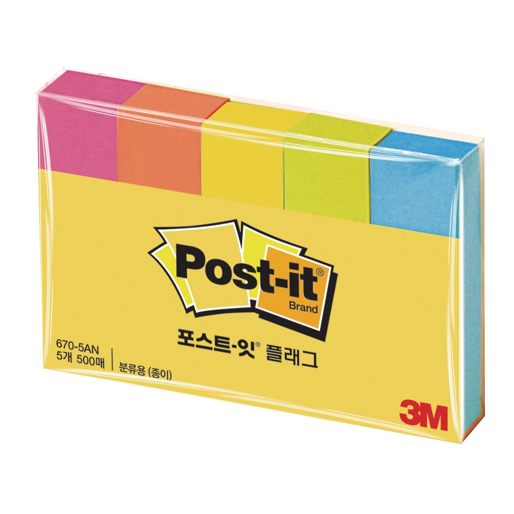 쓰리엠 플래그 스티커 670-5AN 5색 세트 6,500원