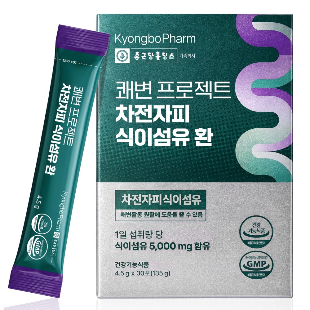 종근당홀딩스 경보제약 쾌변 프로젝트 차전자피 식이섬유 환 18,900원