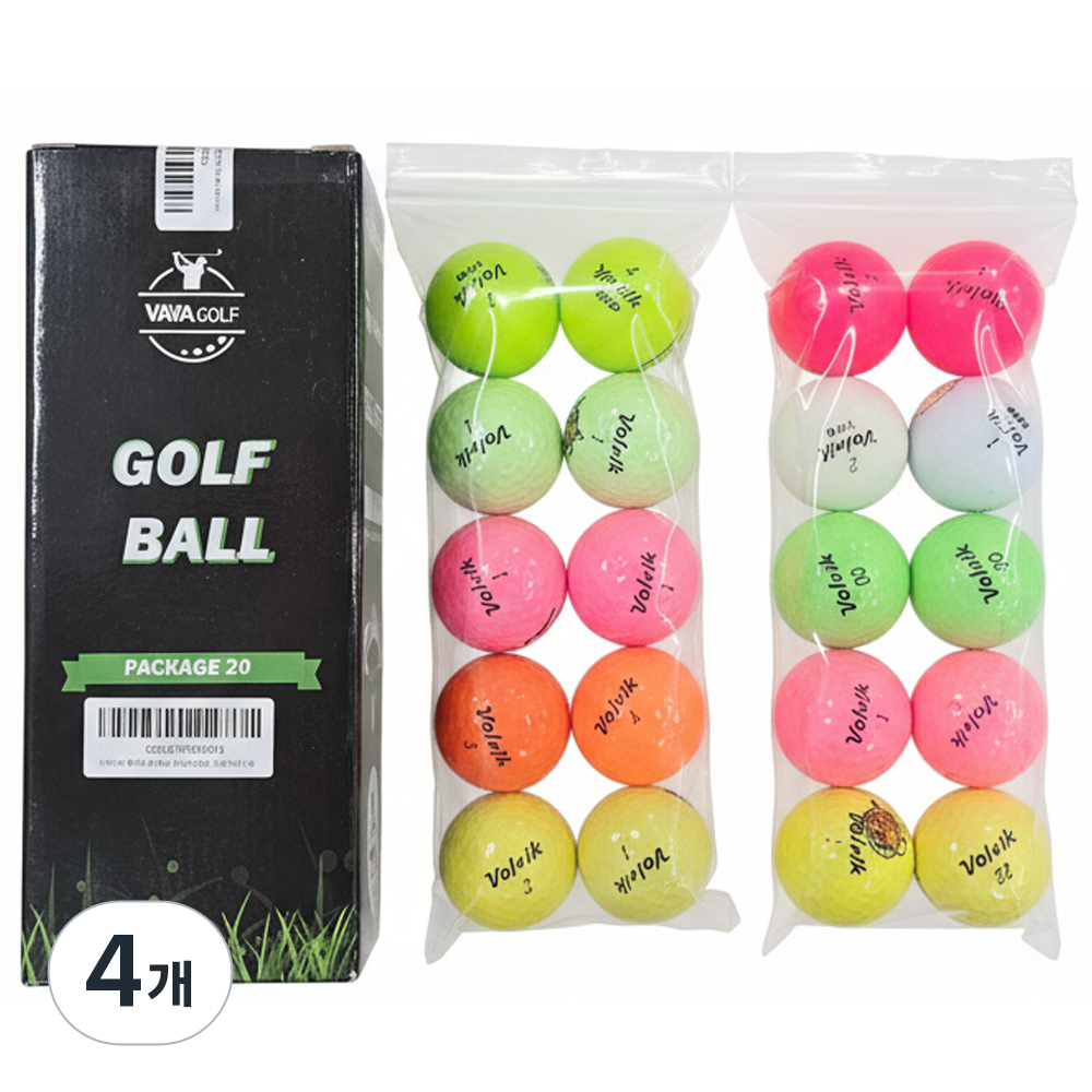 민트그린 볼빅 로스트볼 A/A+ 20알 라운드용, 4개, 컬러, 20개입 73,480원