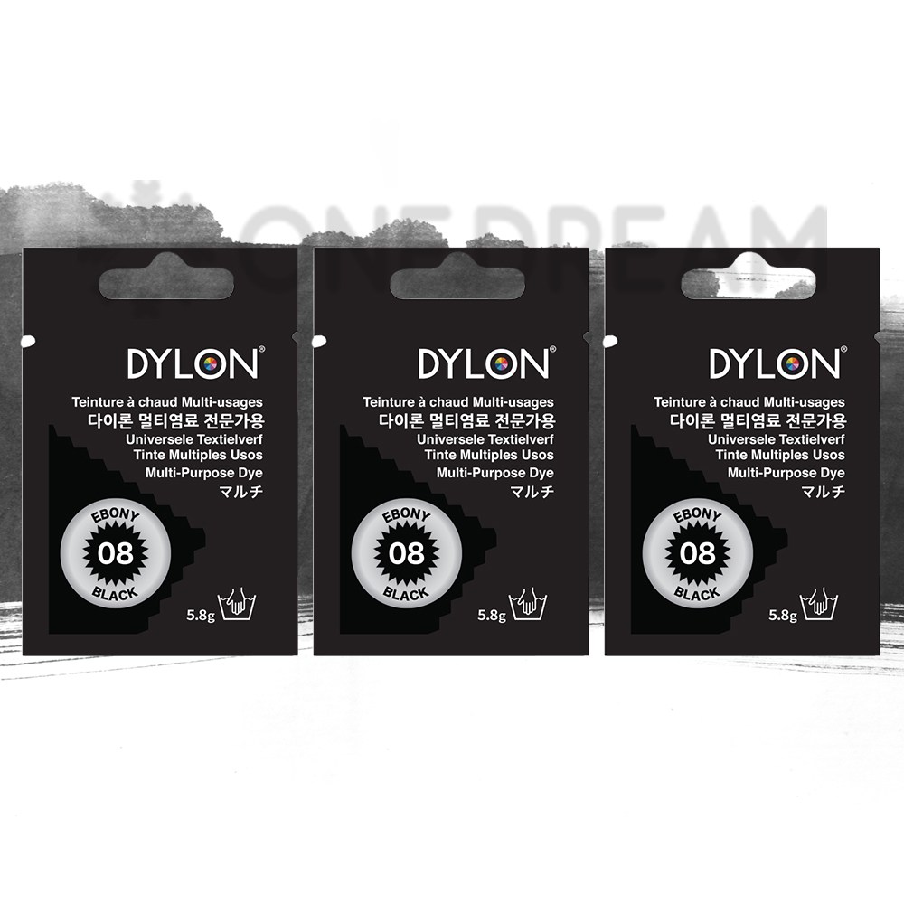 [ONEDREAM]다이론 멀티염료 염색 천 면 섬유 의류 옷 소품 물감 5g 5.8g 3개 16,500원