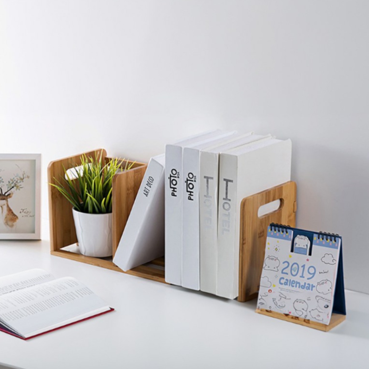 엠엑스코리아 길이조절 대나무 원목 책꽂이 19,900원