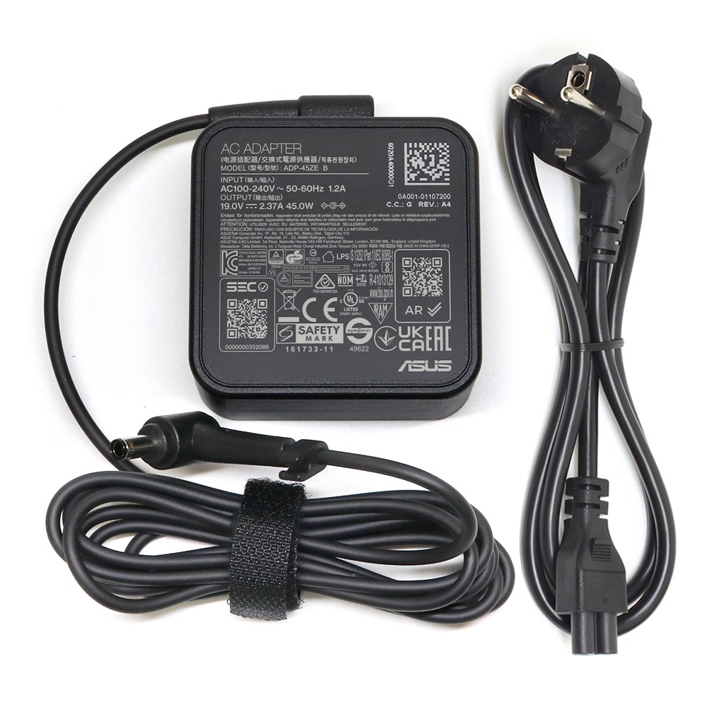 ASUS ADP-45ZE B (외경 4.5mm) 19V 2.37A 45W 어댑터 충전기 전원 케이블 포함, 1개, 어댑터+전원케이블 23,000원