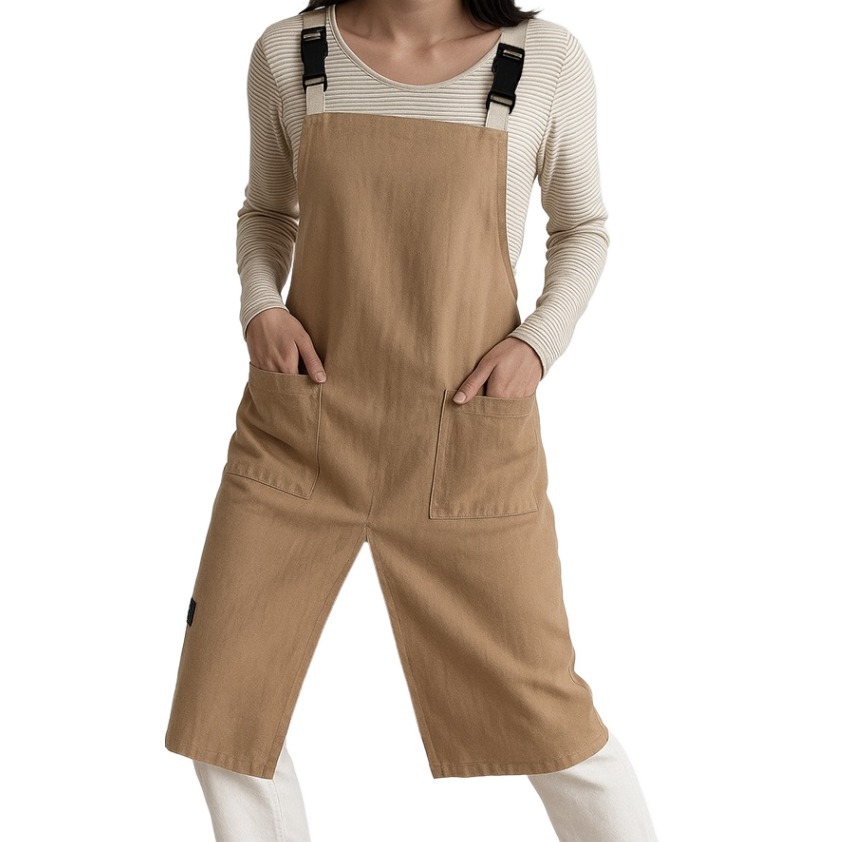 깨비다 주방 앞트임 앞치마, 1개, 베이지 9,900원