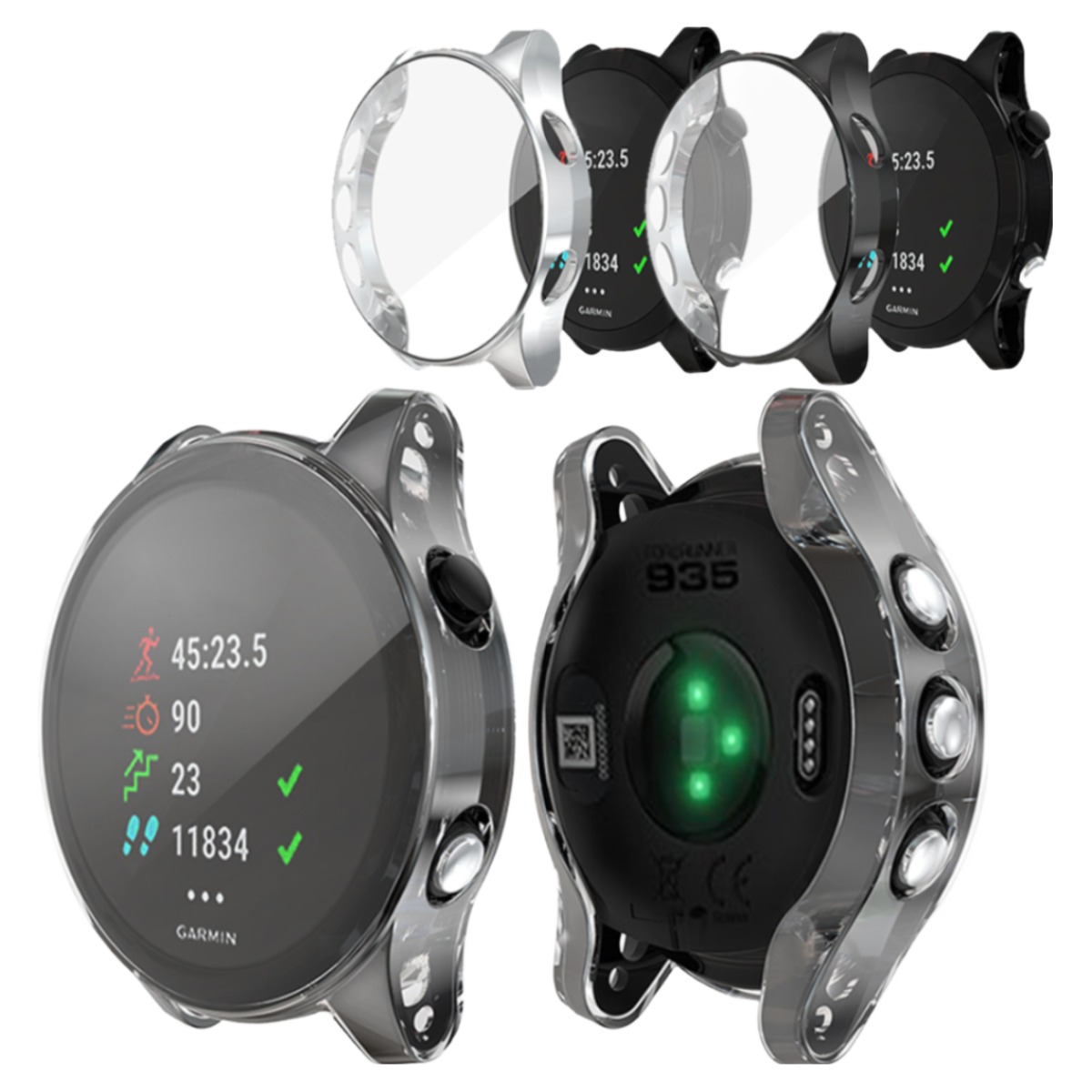 아야 1+1 가민 포러너 워치 935 945 호환 풀커버 젤리 케이스, 블랙1+로즈골드1, 1개 8,900원