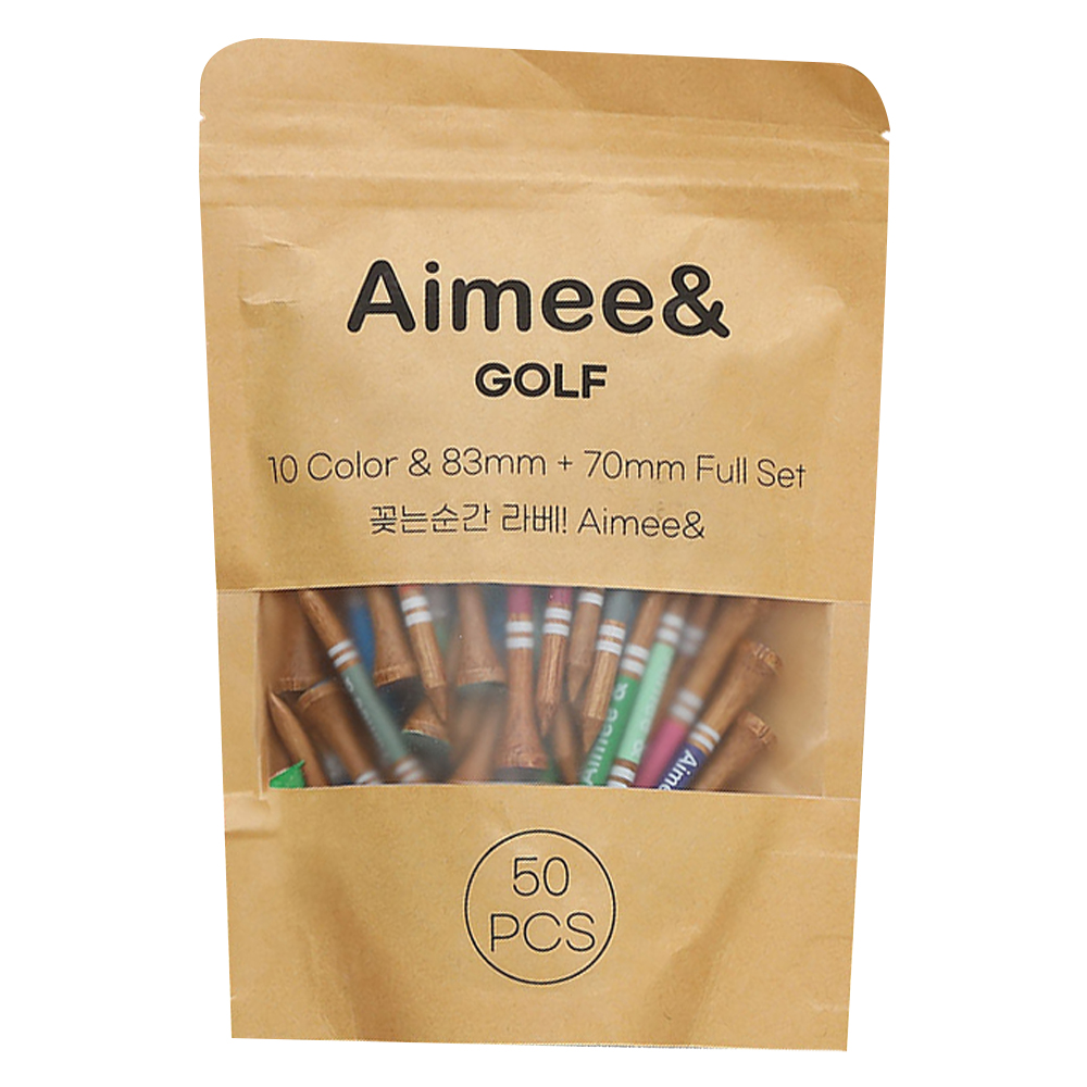 AIMEE-GWT1000 골프 우드티 10종 x 50p, 혼합색상, 1세트 9,900원