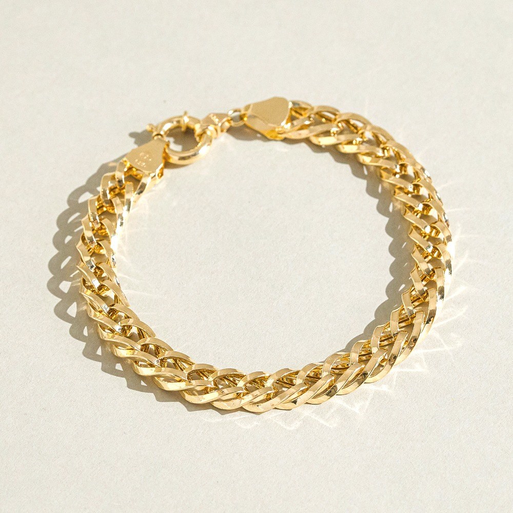 펠리체골드 14K 더블 커브 팔찌 L (+쇼핑백증정) 할로우 골드 여성 데일리 모던 커브 선물 금 체인 기념일 1,761,360원