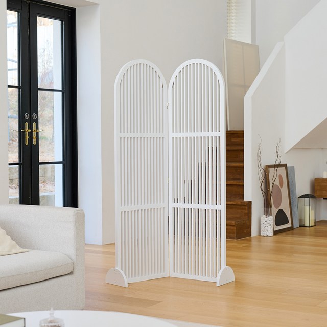 데코지엔 공간분리 원목 인테리어 가리개 아치형 간살 파티션 1600 2단 3color 143,000원