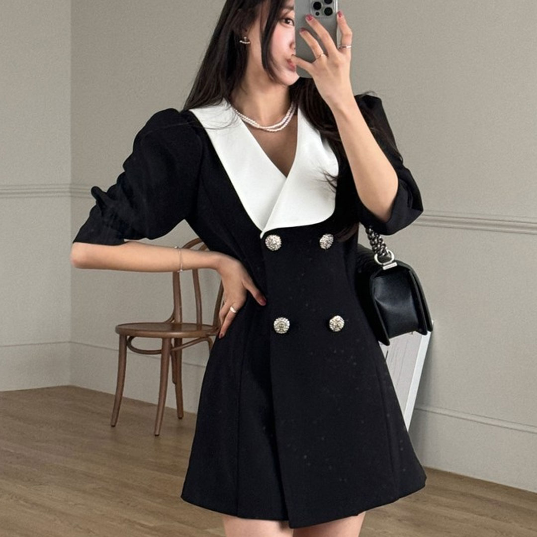 떳다그녀 디토 빅카라 더블 미니 원피스 95,900원