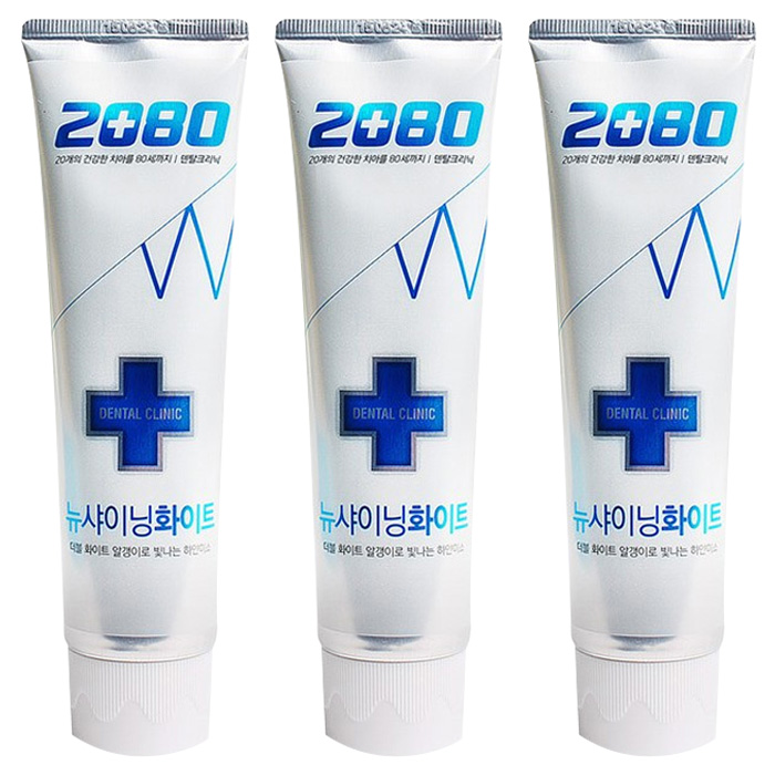 2080 덴탈크리닉 뉴 샤이닝 화이트 치약, 120g, 3개 7,180원