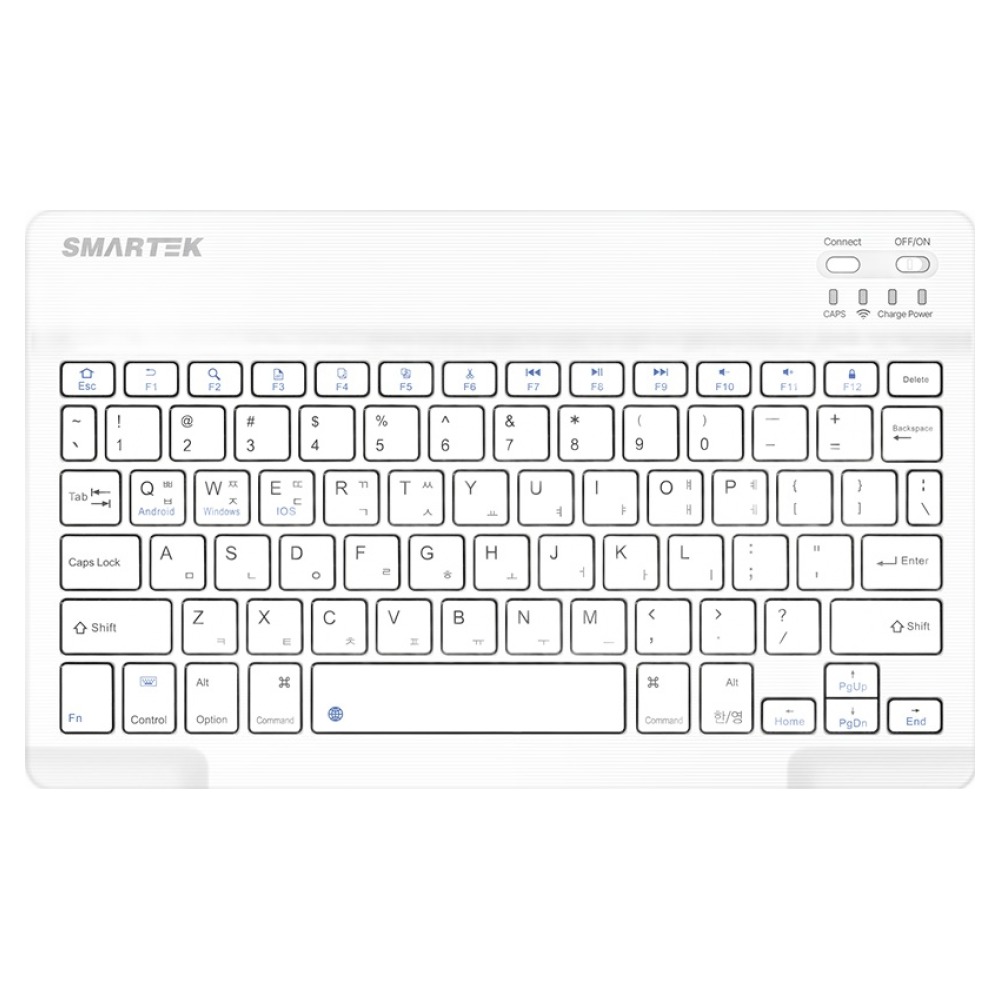 스마텍 충전식 슬림 미니 저소음 C타입 블루투스 무선 텐키리스 키보드, 무접점, White, STBK-4000 9,900원