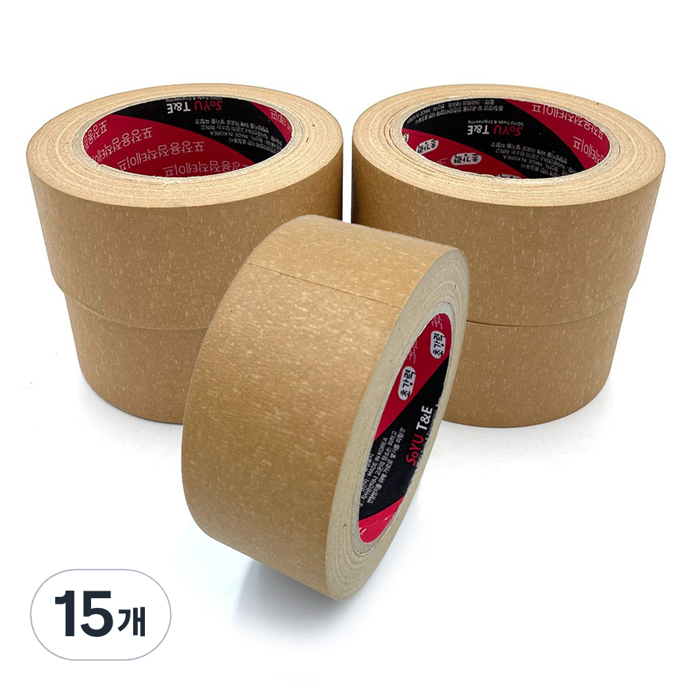 소유티앤이 크라프트 종이 무광 이중 접착 박스 테이프 40m 20,450원