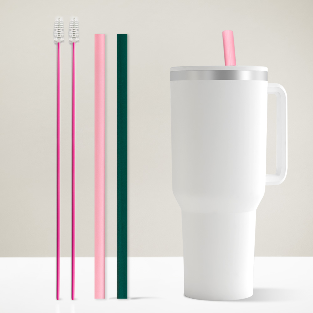 100%국내제조 스탠리 텀블러 호환 실리콘빨대 BIG 스트로우 2P세트 7,500원