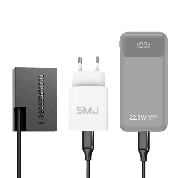 SMJ DR-E18 20W전용 끊김없는 C타입 더미 LP-E17 캐논 DSLR 상시전원 배터리 5천만보상 34,500원